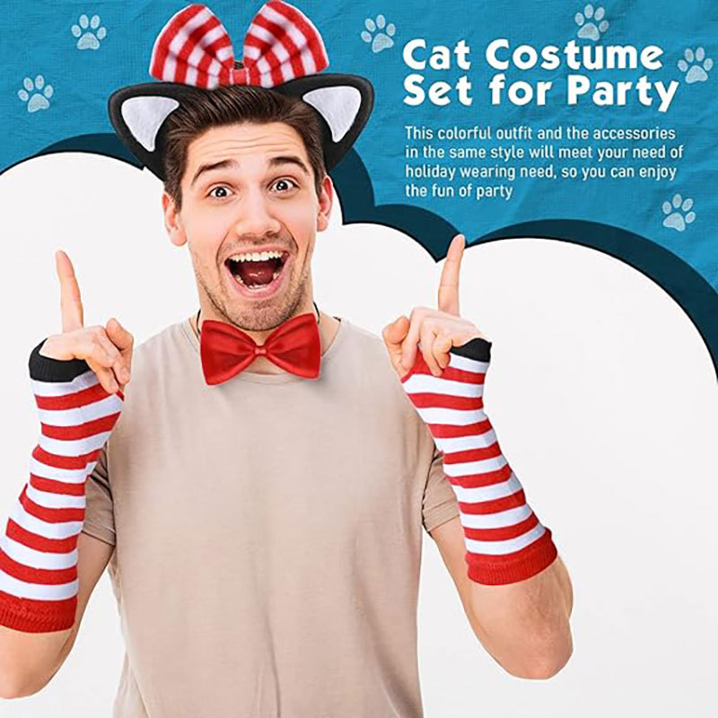 Forniture di Halloween, oggetti di scena per spettacoli in maschera, cappello da pirata, nastro rosso, cappello da pirata, grande cappello da capitano_voghion.com