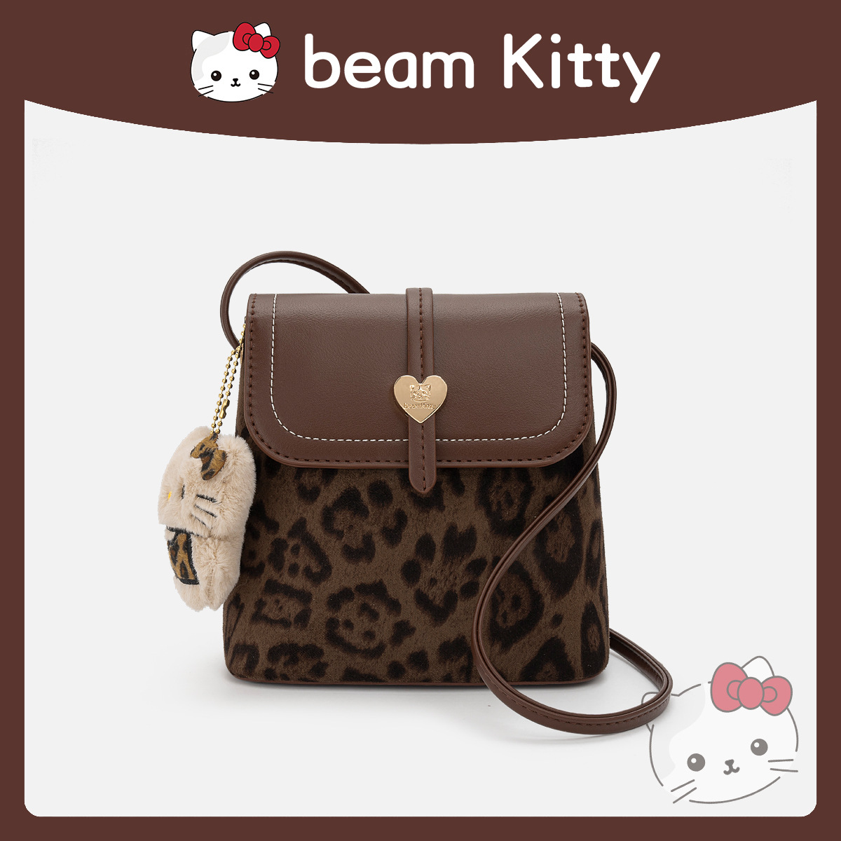 跨境专供小包包2025新款轻便印花单肩包多层大容量手机包百搭批发