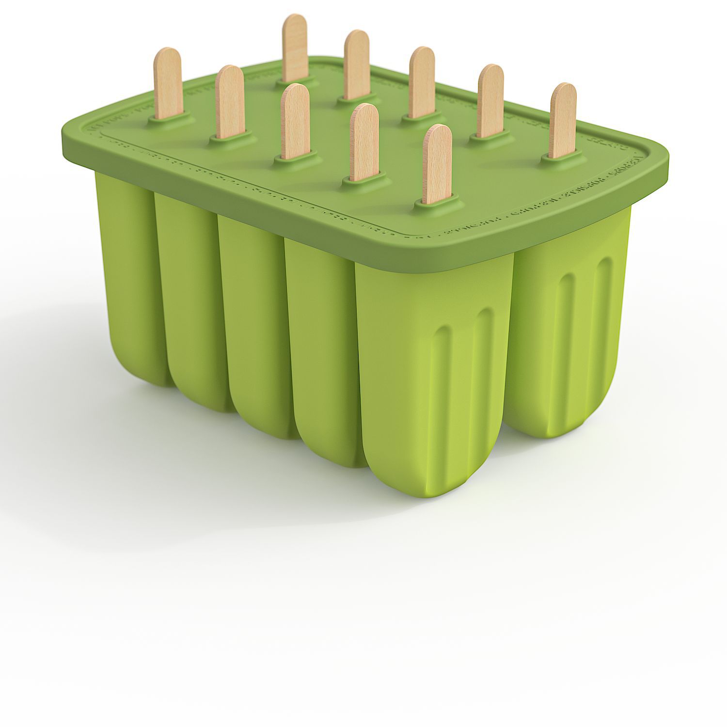 Nueva idea 9 seguidos 10 seguidos 12 seguidos Molde de helado de silicona Molde de paleta de hielo Molde de helado Molde de helado de hielo