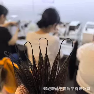 双线羽毛接发 新款三代无折头羽毛接发 易拉得羽毛 真发外贸货源