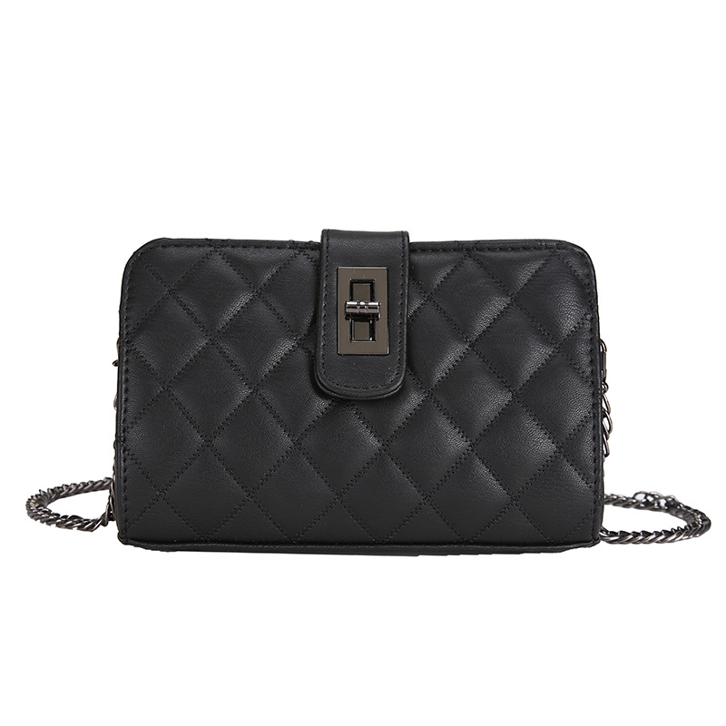 La nueva versión coreana de la bolsa femenina 2024 está llena de bolsos cuadrados pequeños, bolsos de mujer pequeños, bolsos de cadena de estilo lingge, bolsos de hombro único, bolsos de moda.