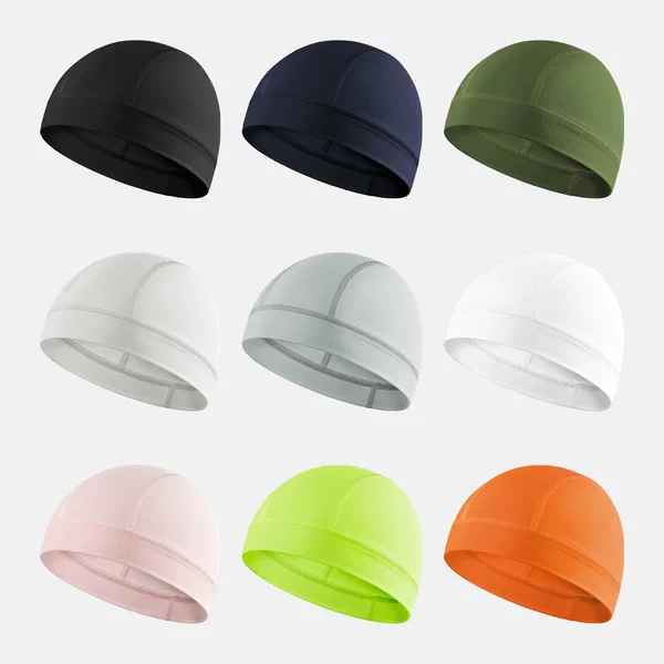 Cross-Border Sports Quick-Dry Solid Color Sunshade Cap, Thin Breathable Brimless Helmet Liner, Outdoor Cycling Headgear