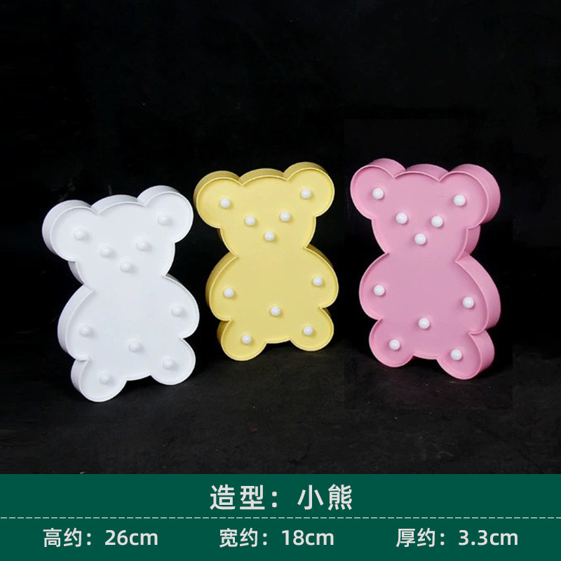 Luz de modelado led flamenco cactus arco iris luz decorativa dibujos animados linda estrella de cinco puntas amor luz de noche de Navidad