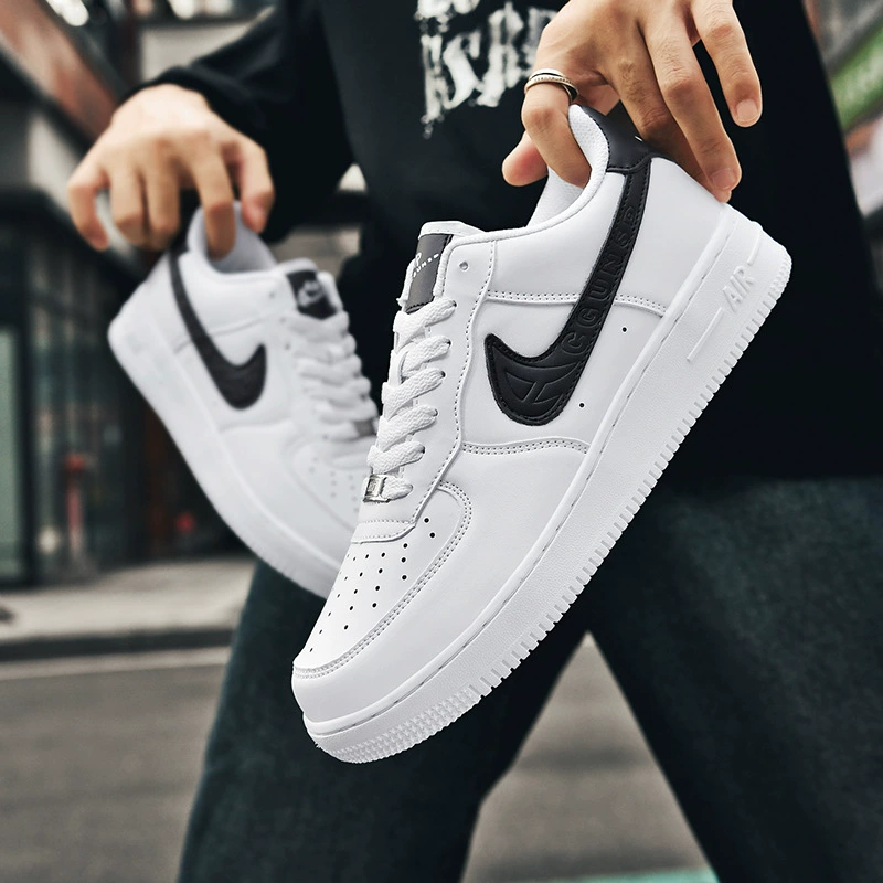 Кроссовки (Air Jordan 1, Nike Air Force 1), унисекс низкие белые спортивные, размеры 35–45