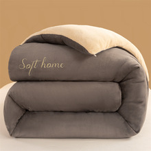 a类加厚牛奶绒冬被子被芯 冬季双面绒加绒加厚保暖被褥学生宿舍