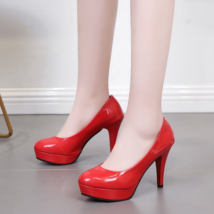 Soft Leather Comfortable Formal High-Heeled Shoes, Round-Toe Professional Shoes, High-Heeled Chunky Heel Office Shoes, 2025 Spring and Autumn New Shoe Models Soft Leather Comfortable Formal High-Heeled Shoes, Round-Toe Professional Shoes, High-Heeled Chunky Heel Office Shoes, 2025 Spring and Autumn New Shoe Models