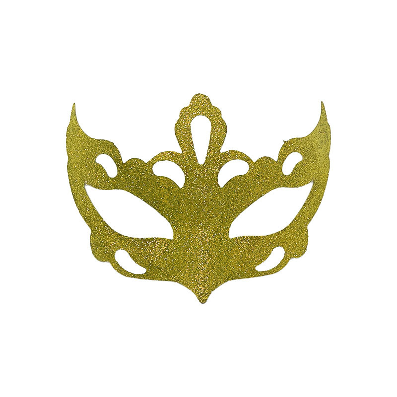 Halloween nueva máscara de mitad de cara polvo brillante corolla retrógrado máscara retrógrada misteriosa máscara de maquillaje de alto nivel máscara de baile