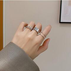戒指女個性嘻哈朋克開口可調節食指關節戒冷淡風小眾ins復古指環