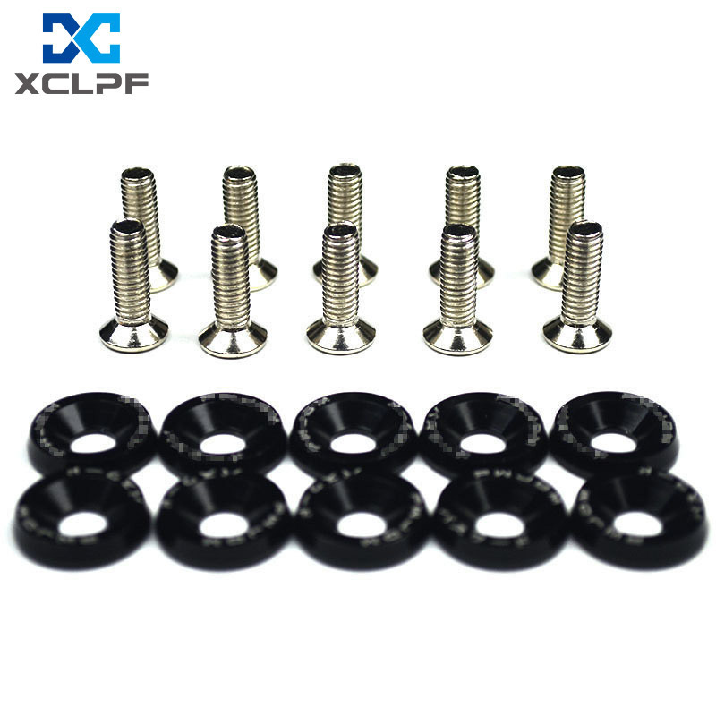 JDM car modified gasket screw universal M6 gasket screw battery guard plate gasket M6 gasket screw color