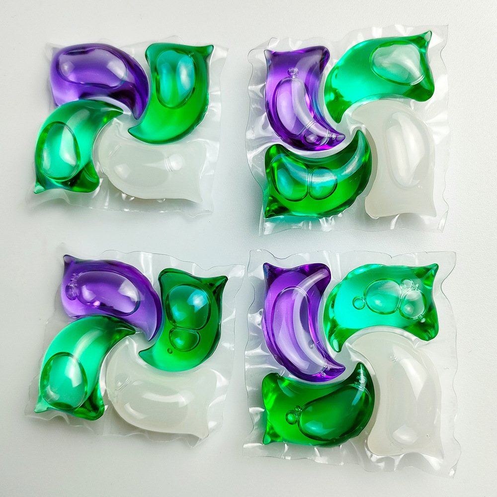 Four-Cavity Clean 4D Laundry Beads Machine Washable Fragrance Beads Sterilization, Mite Removal, Supple Laundry Detergent Volume Batch Oem Customization