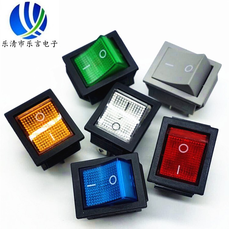 KCD4船型开关 6脚3档 25*31MM 16A 250V 四脚两档 船形 翘板开关