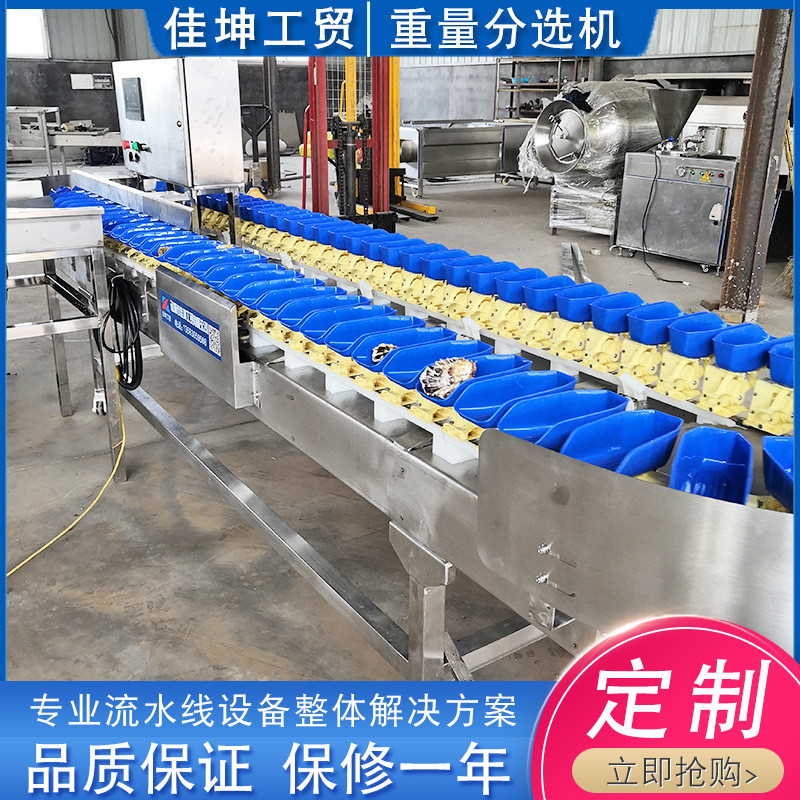 全自动鸡翅中重量分选机 海鲜高精度分级机 重量检查分级机