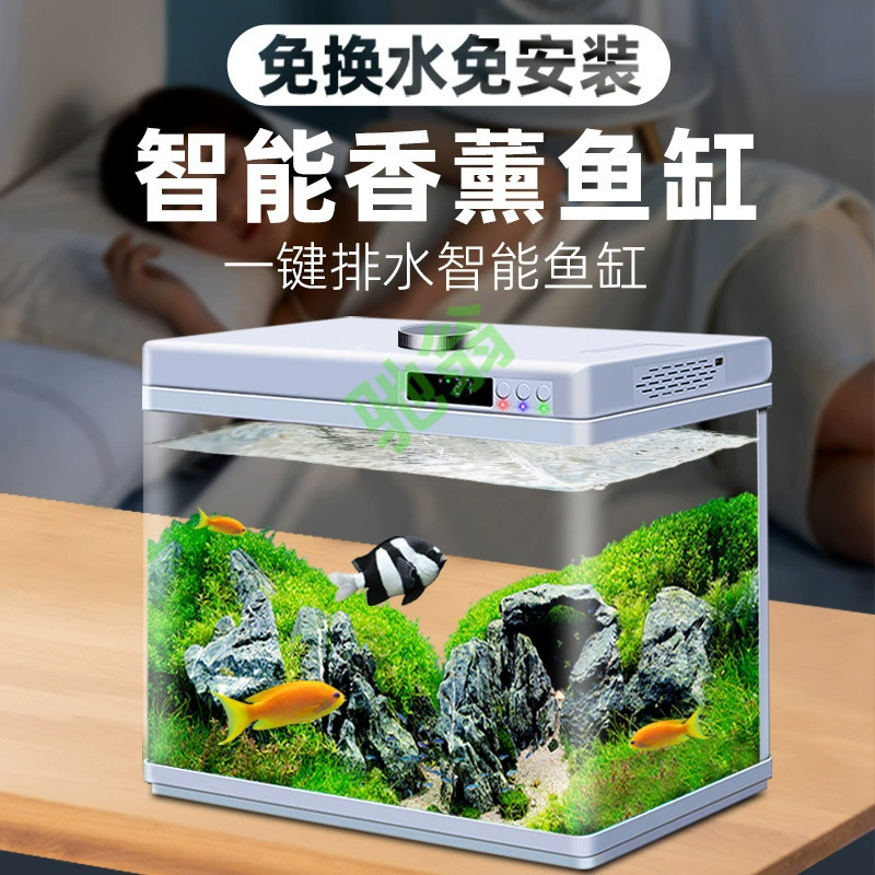 Yut гостиная небольшой горячий изгиб экологический аквариум столешница без замены воды ленивый человек фильтрует циркуляцию воздуха ароматерапия креативный маленький