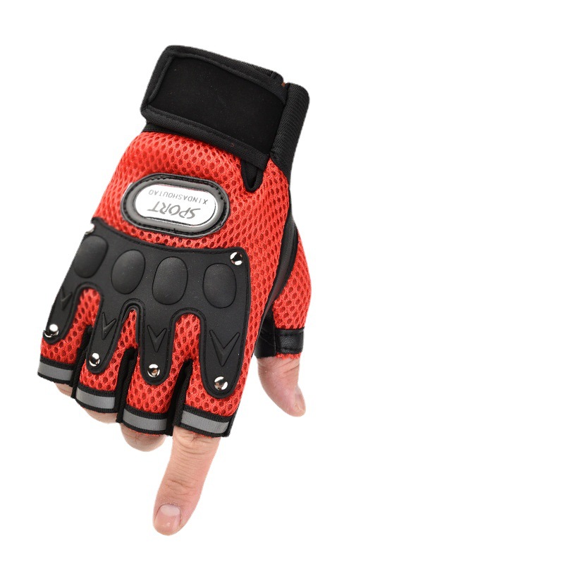 Deportes al aire libre medio dedo guantes de primavera y verano hombres y mujeres de malla de dedo abierto transpirable deportes tácticos fitness guantes de equitación image 6