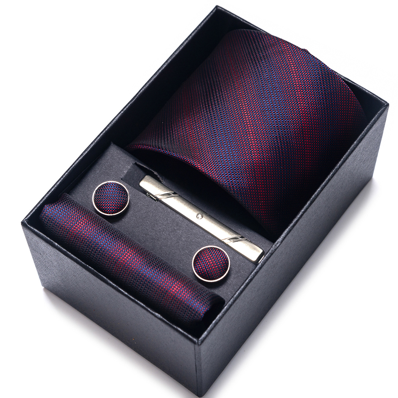 Set de Caja de Regalo con Corbata de Negocios para Hombre de Rayón Jacquard para Boda