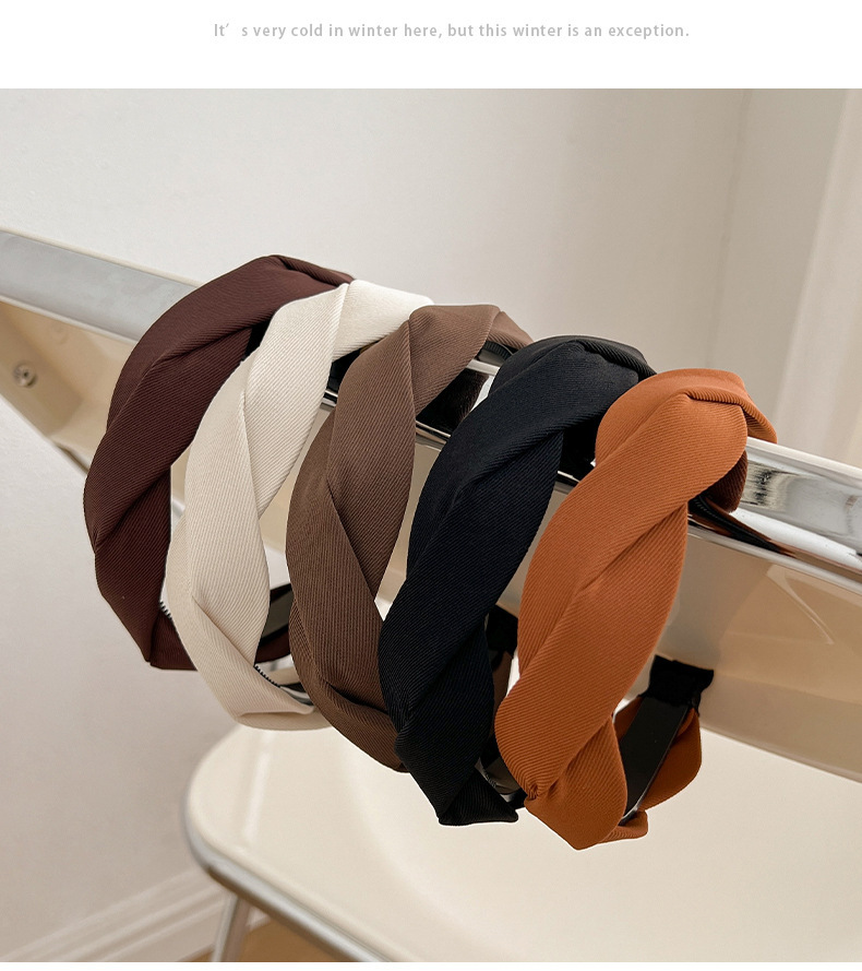 Ins Style Simple Style Solid Color Cloth Hair Band display picture 5