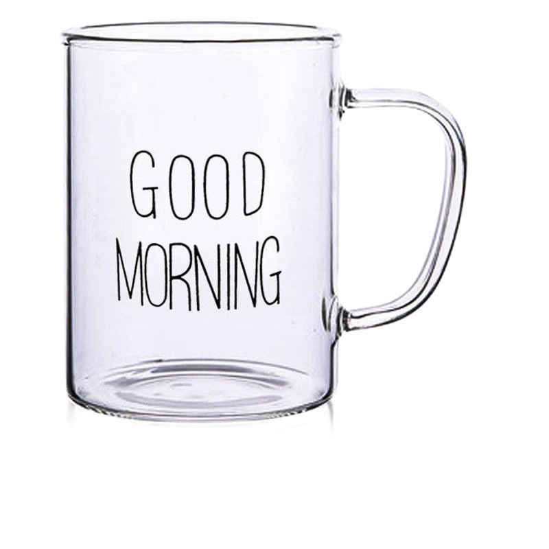 Vaso de vidrio transparente femenino lindo viento ins con tapa cuchara con manguito taza de agua de borosilicato rojo creativo taza para el hogar