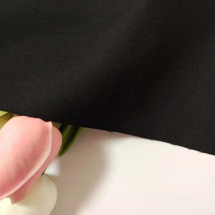 春夏装衬衣工装校服厨师服保安服面料涤棉黑色斜纹45*133*72兜布