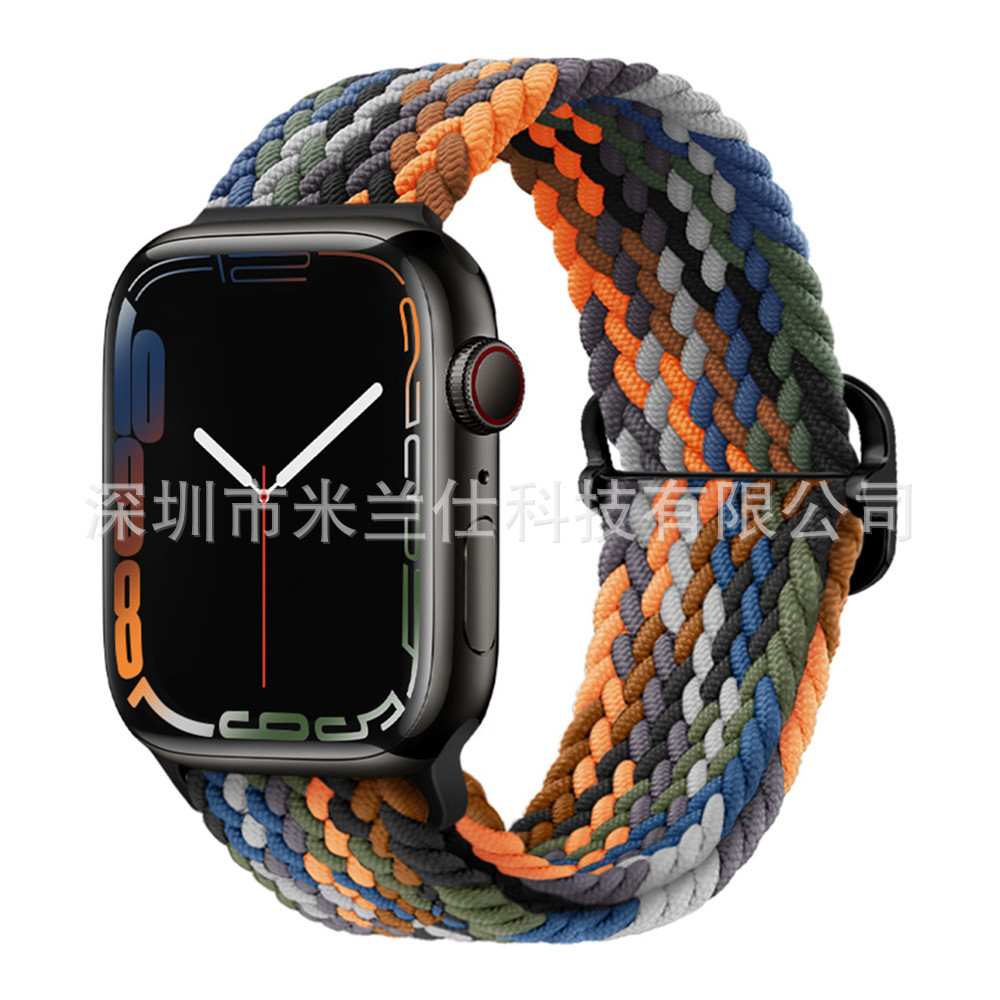 Nylon tejido para Apple iwatch456789 Apple ultra2 hebilla deslizante elástica S9 correa de reloj fabricante