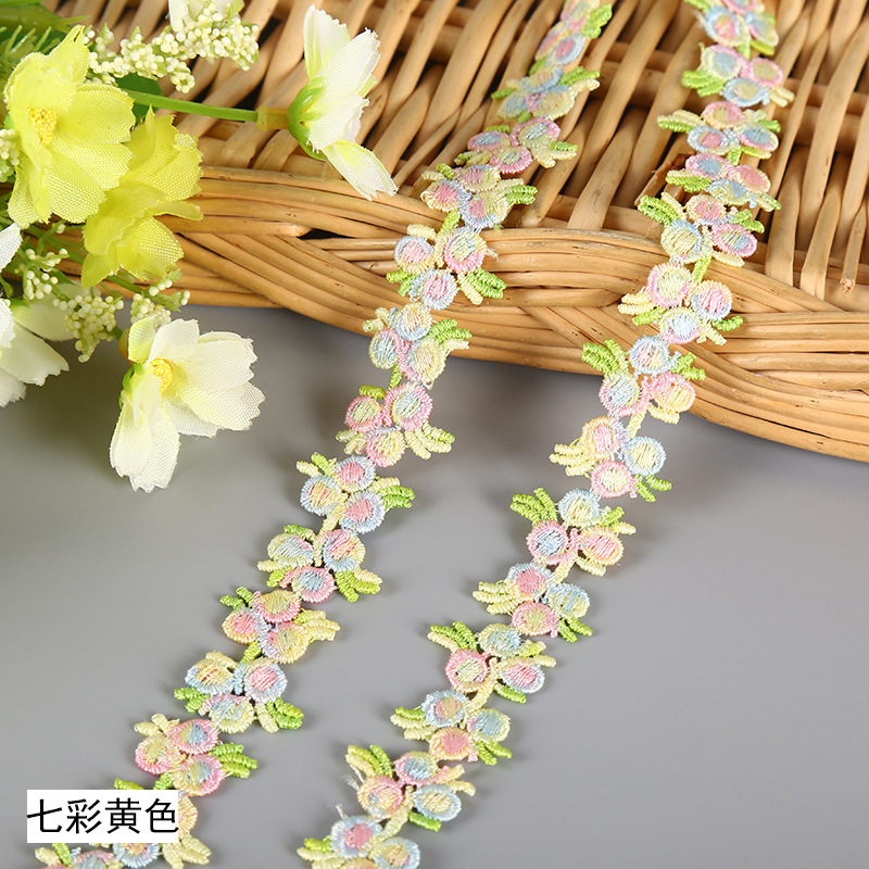 2CM丸さくらんぼ七色民族風水溶レースレース刺繍衣装アクセサリーネックレスブレスレットイヤリング