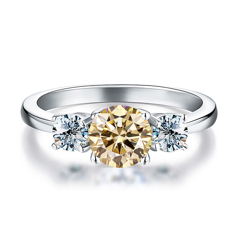 Anillo de plata esterlina s925 anillo de mujer de oro europeo y americano de lujo 3 quilates anillo de piedra de mosaico colorido