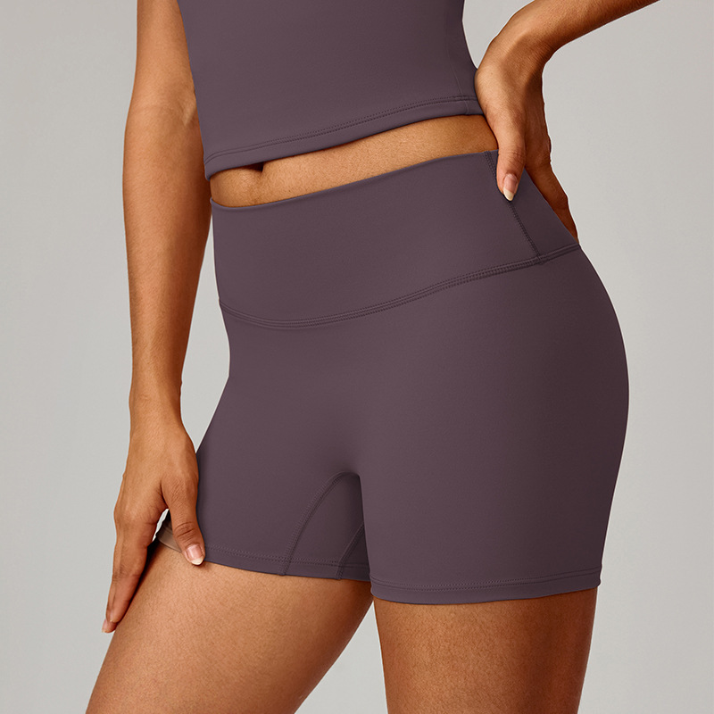 Explosiones transfronterizas europeas y americanas, pantalones cortos de yoga apretados, cintura alta, caderas, pantalones de gimnasio para correr 8519