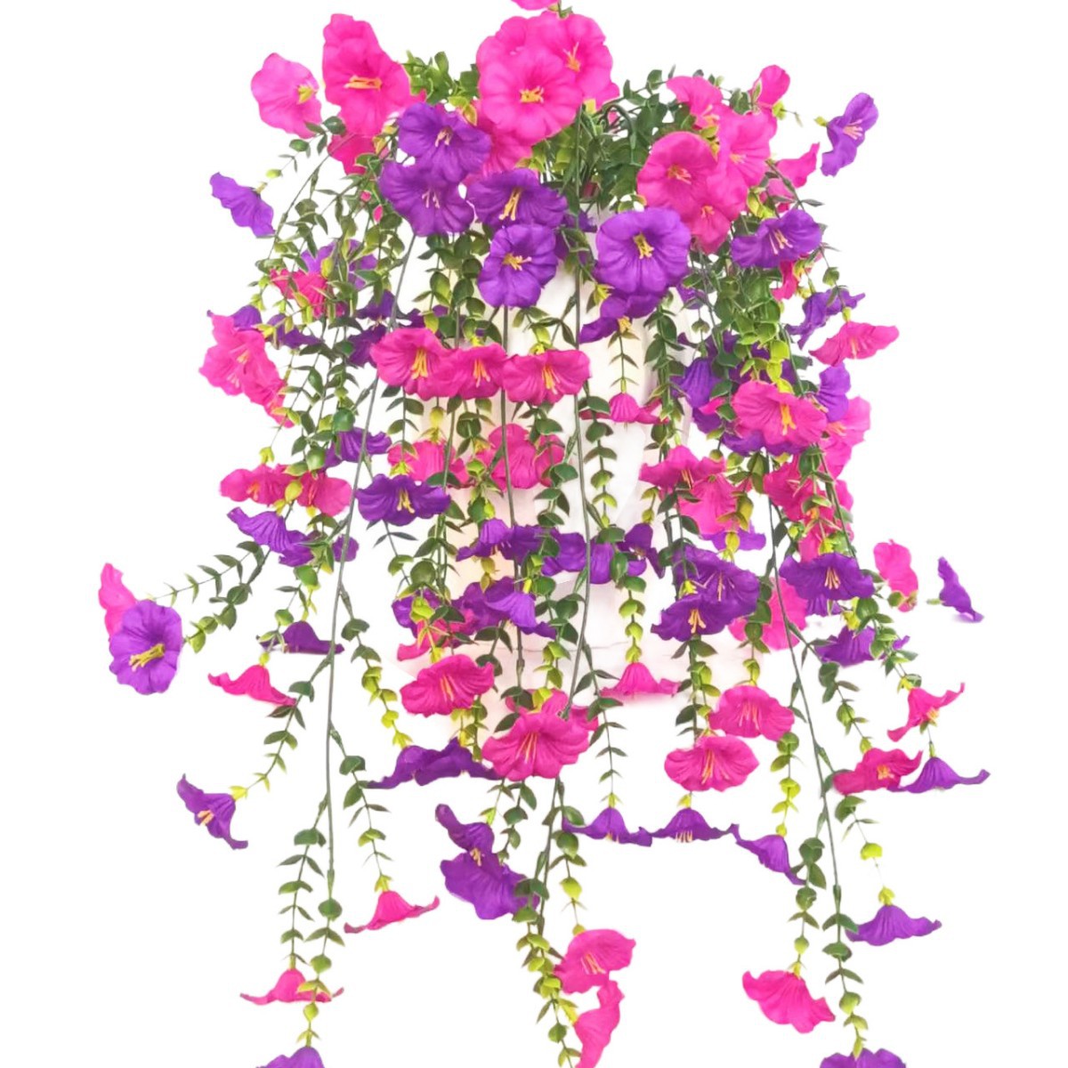 완제품 크로스보더 인조꽃 나팔꽃 유칼립투스 인공꽃 가정용 야외 정원 꽃꽂이 장식