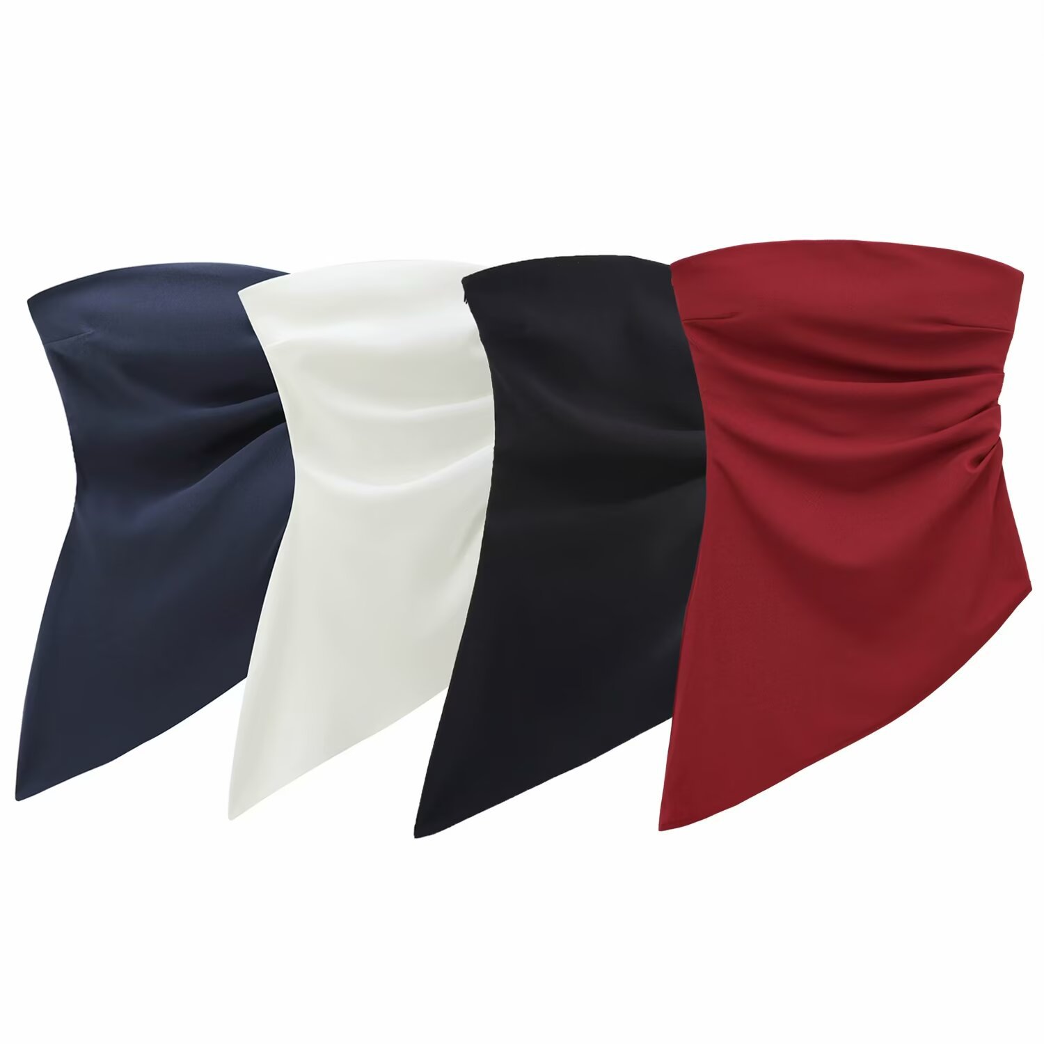 fashionable asymmetrical tube top sleevless