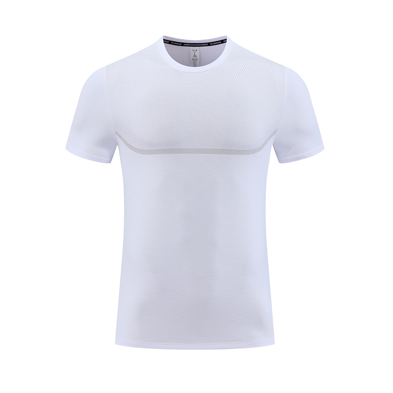 Camiseta deportiva de secado rápido personalizada transfronteriza de manga corta para hombre, camiseta de entrenamiento físico de seda de hielo holgada de verano transpirable para exteriores