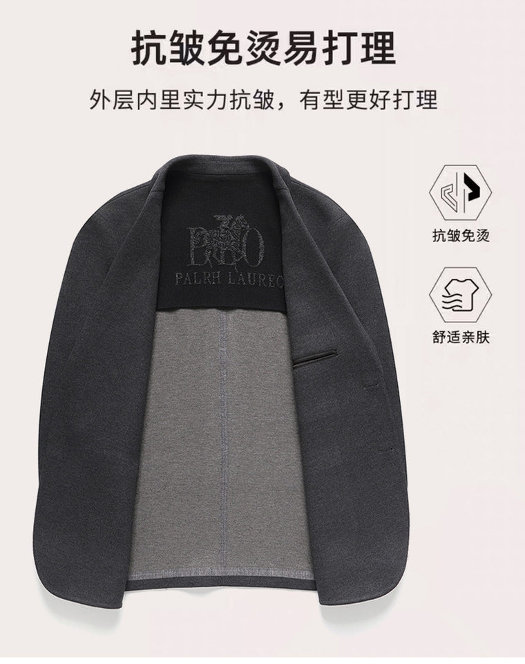 Áo vest nam dệt kim hai cúc chất liệu len pha, không nhăn, có lót trong — Màu nâu cà phê, Màu xanh dương, màu xám, màu đen chi tiết 8