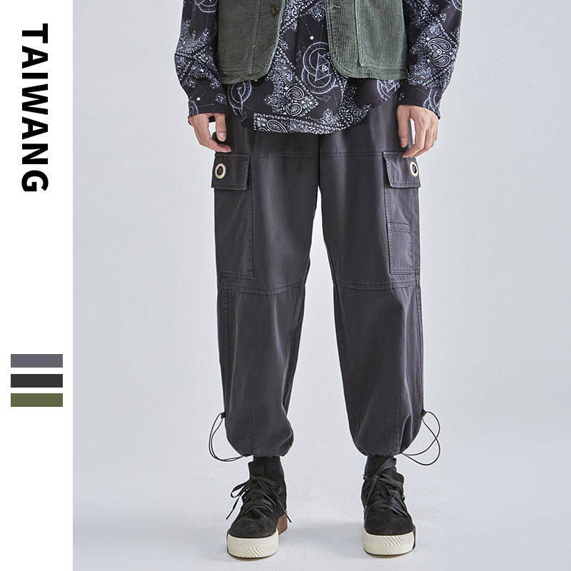 Herrenbekleidung Modemarke Overalls Leggings Hosen für Männer Teenager Multi Pocket Freizeithose_voghion.com