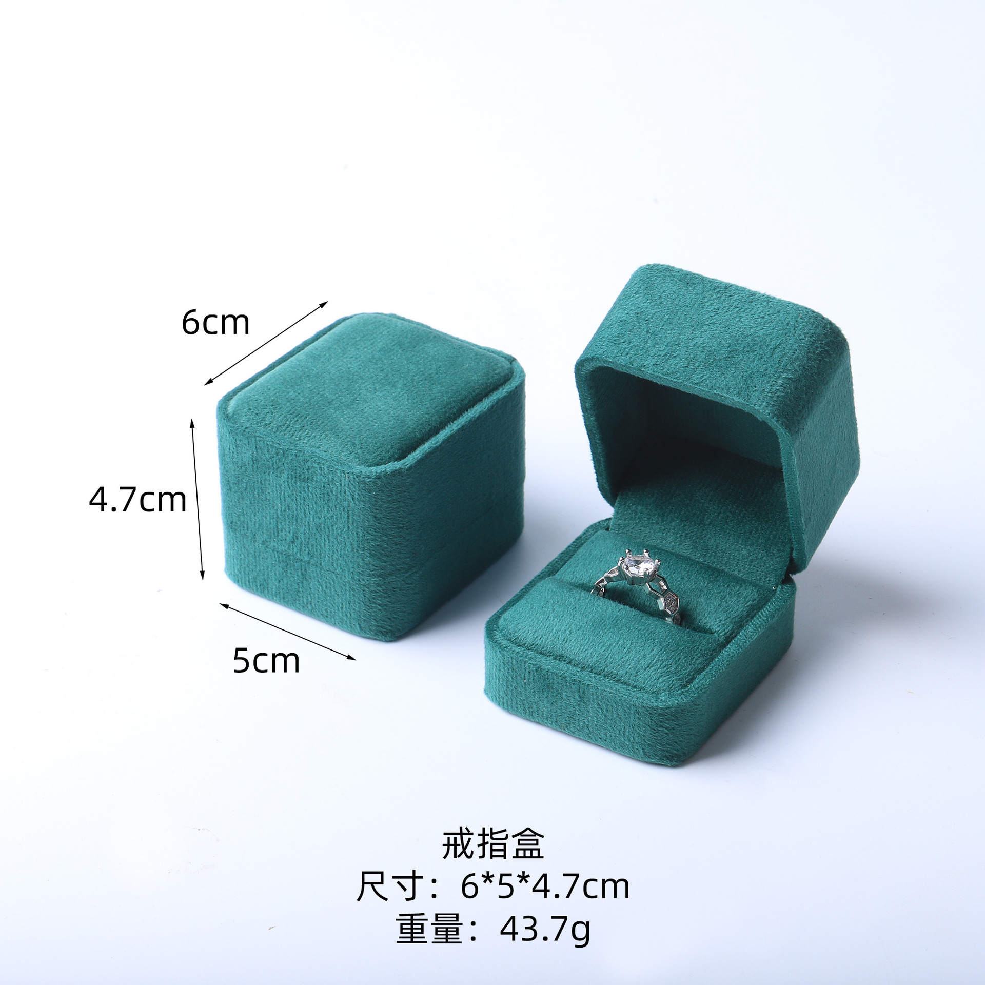 Caja de joyería de terciopelo de alta gama, caja de embalaje de terciopelo para anillos, pulseras, pendientes, cadenas largas, caja de regalo para joyería