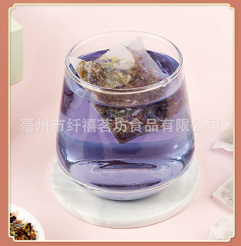 Butterfly Pea Flower Tea Bags Lan Hu Die 2g x 30 Bags Dried Clitoria Ternatea Herbal Infusion for Daily Brewing specifications