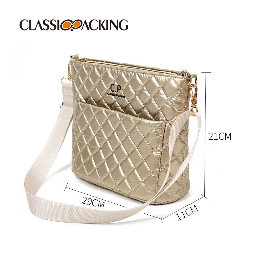 Bolso bandolera retro todo fósforo bolso de mujer de invierno de rombo casual bolso de hombro portátil con logotipo impreso