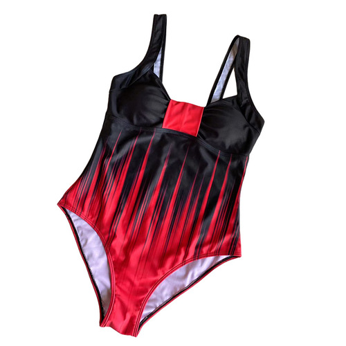 European and American one-piece swimsuit women's hot spring beach swimsuit gradient sexy backless women's one-piece bikini