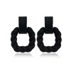 Square earrings, colorful spray paint with pigtail, silver needle, wholesale, silver 925 sample