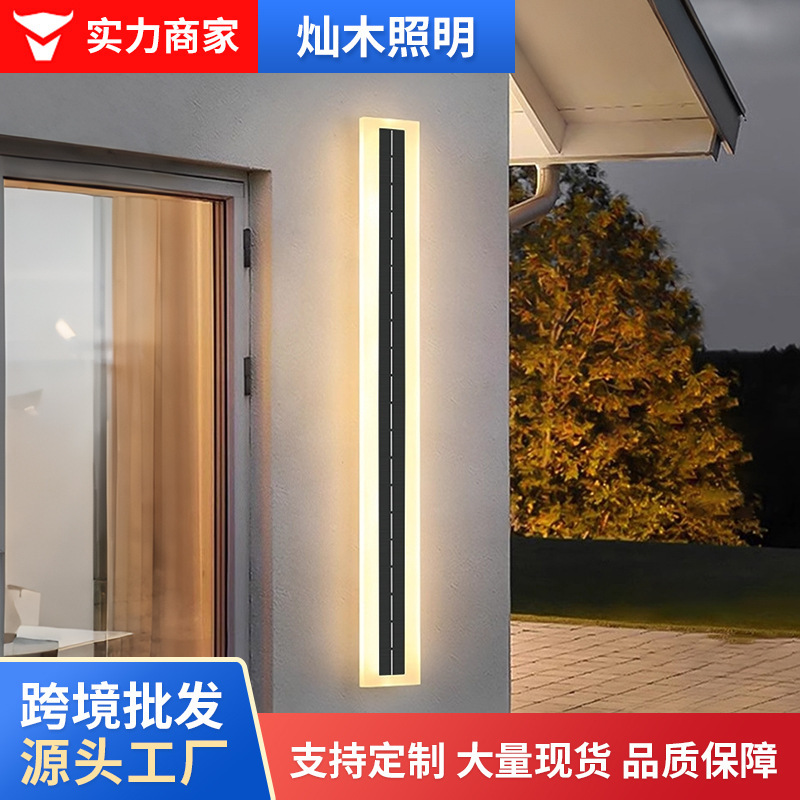 Cross-border outdoor wall lamp solar strip wall lamp villa garden lamp door front lamp entrance door wall lamp outdoor wall lamp