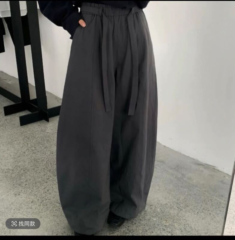 欧货高级感直筒阔腿裤女2025秋季新款宽松显瘦小个子百搭休闲长裤|undefined