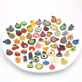 合金滴油清凉水果香蕉芒果西瓜橙子菠萝车挂耳饰项链包包diy配件