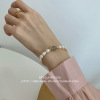 Brand agate fashionable crystal bracelet, bead bracelet from pearl, jewelry, Korean style, wholesale