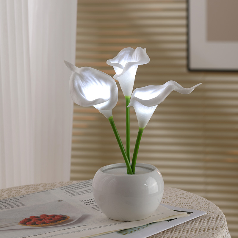 Lámpara de Noche de Flores Artificiales Enchufable para Dormitorio image 14