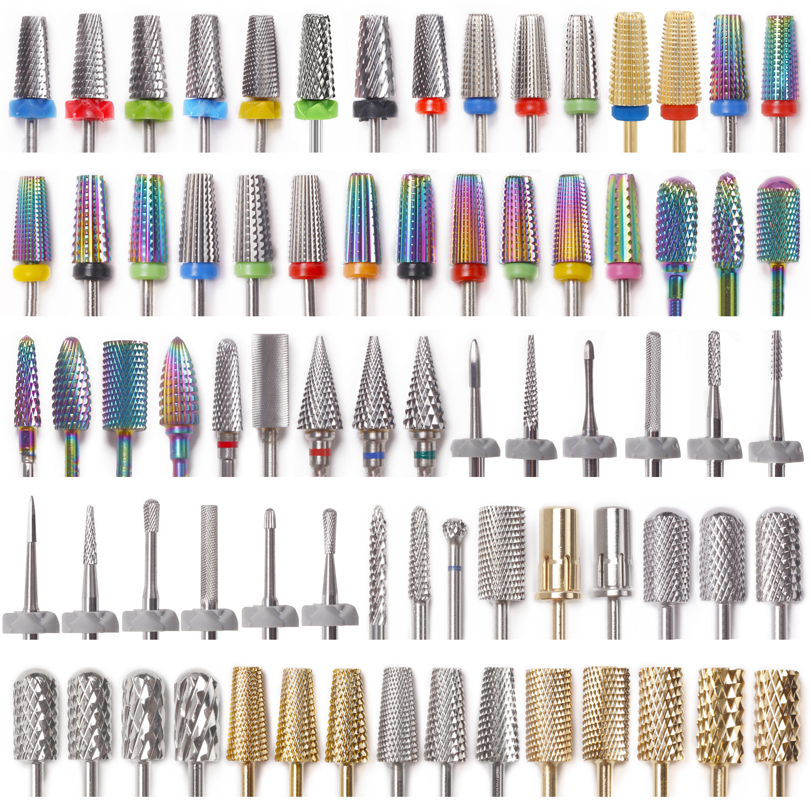 Colección de cabezales de pulido de acero de tungsteno para uñas transfronterizas