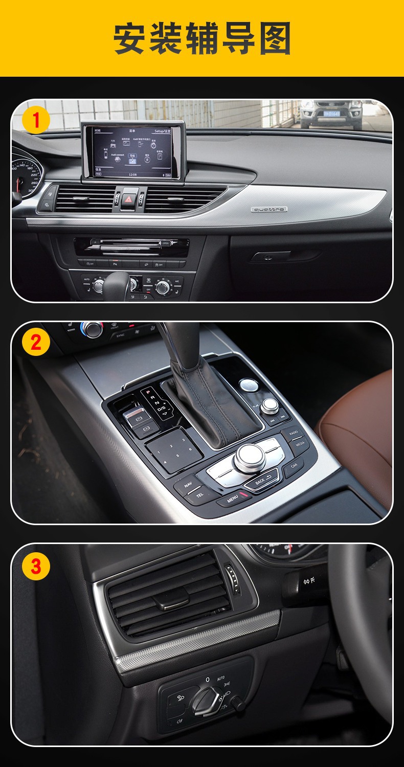 12-18 Audi A6L Special Screen Central Control Body Interior Car Modification Transparent Car Cover Tpu Protective Film