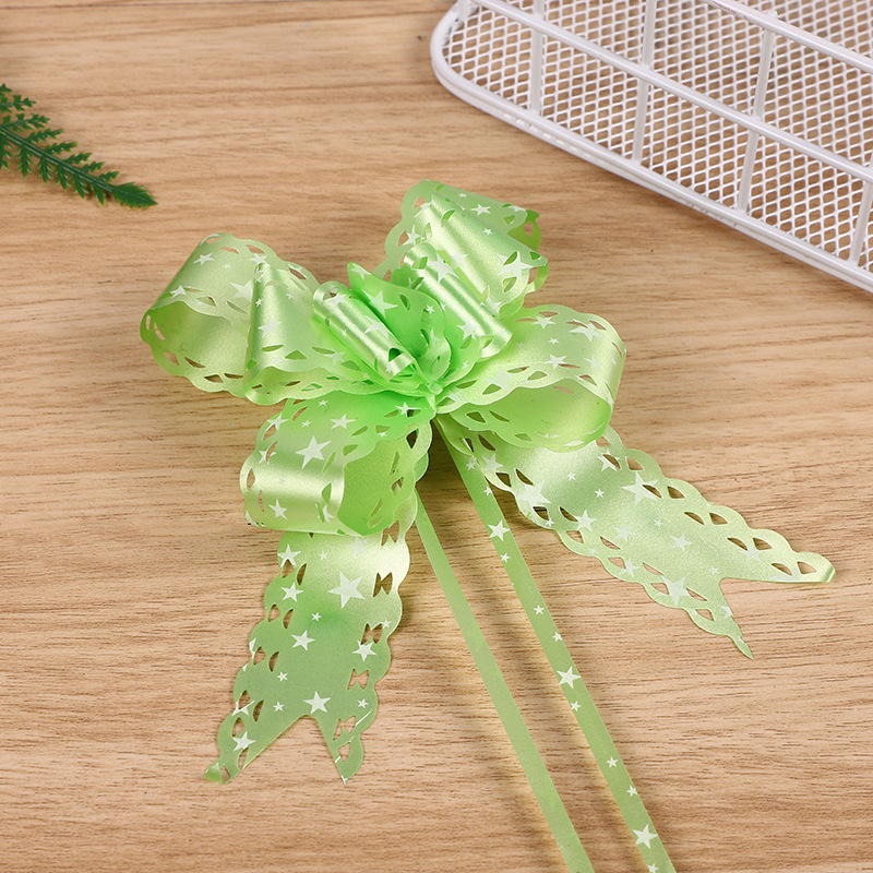 Comercio exterior Venta caliente 30 hueco impreso encaje dibujado a mano flor Navidad cumpleaños regalo embalaje arco dibujado flor cinta