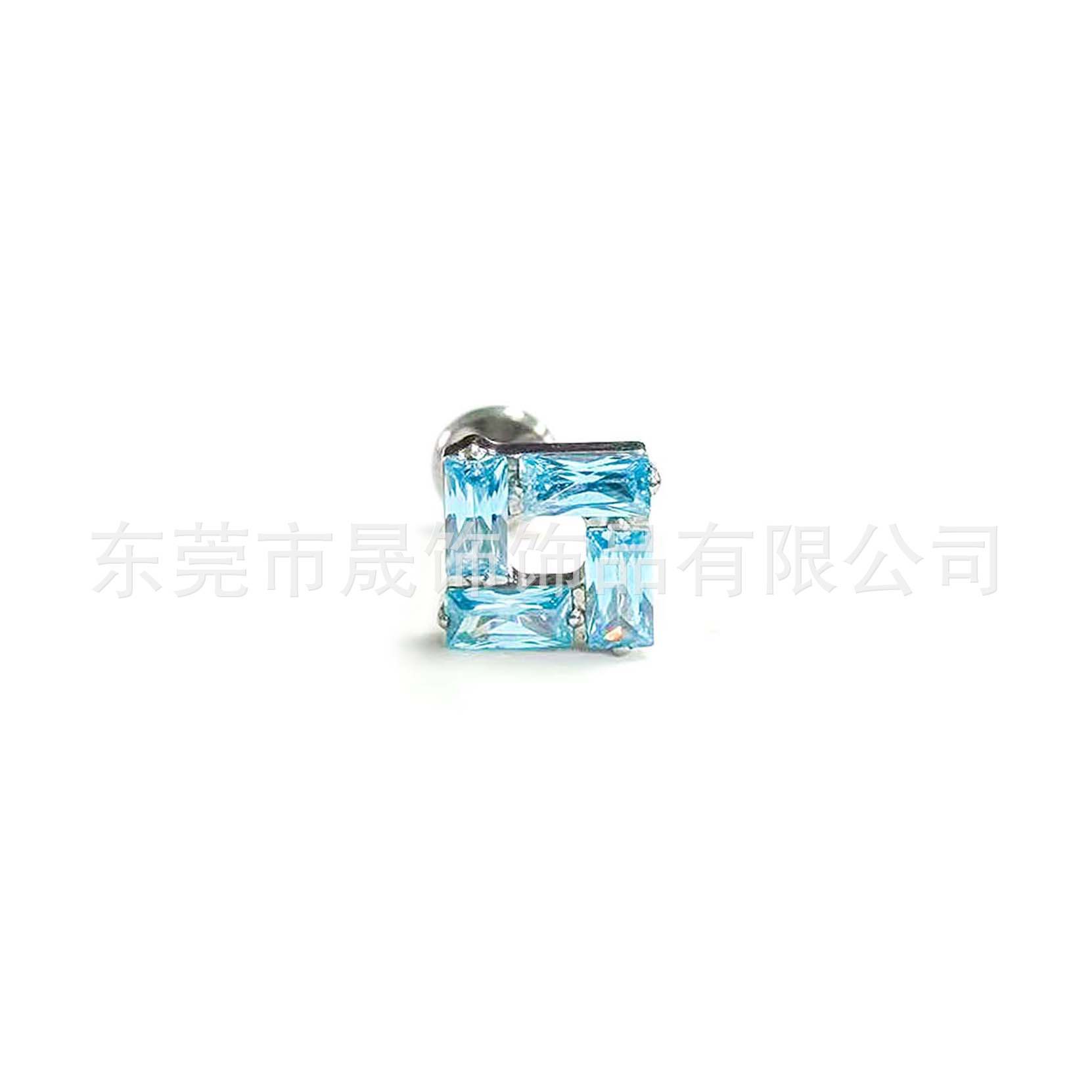 F136 Titanium Alloy 冰糖方 Zirconia Ear Stud 超闪方 Zirconia Helix Cartilage Stud G23 Titanium Labret Stud 人体 Piercing Ear 饰