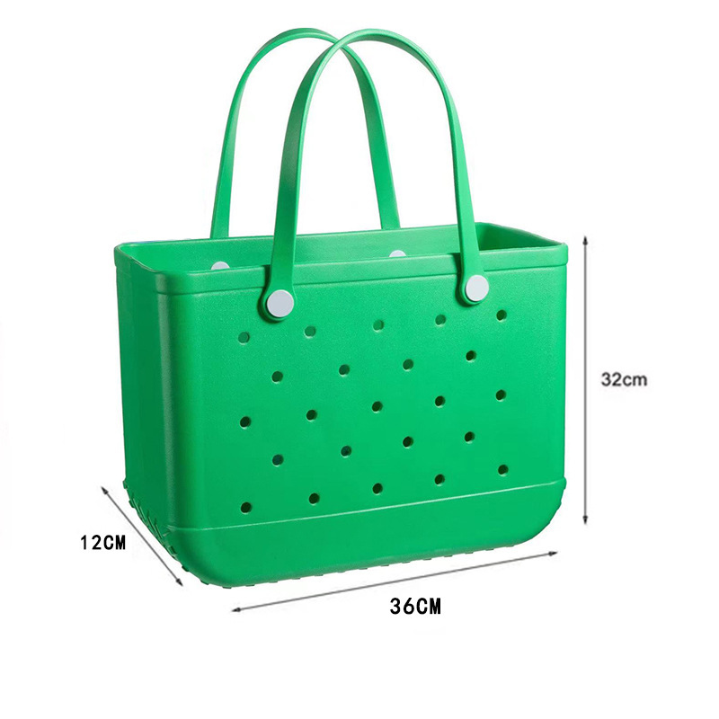 Beach Bag Waterproof Perforated Shopping Bag Women's Tote Storage Basket Camping Bag Hand-Carry Street Fashion Large Capacity Beach Bag Waterproof Perforated Shopping Bag Women's Tote Storage Basket Camping Bag Hand-Carry Street Fashion Large Capacity