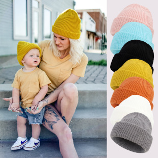 Factory direct in stock wholesale cross-border foreign trade explosions children adult autumn and winter knitted hat parent-child wool hat