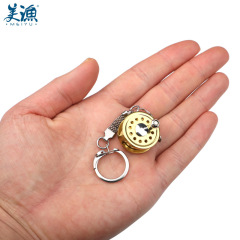 美漁可搖動金屬漁線輪式鑰匙扣工藝品配飾Fishing Reel Key Chain