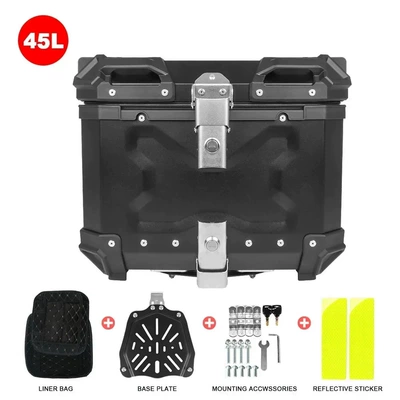 Motorcycle trunk Motorcycle Universal - 45l-embossed-x-tail-boxblack
