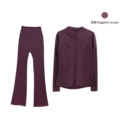 Eggplant Purple Flared Set